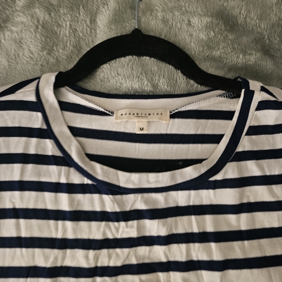 Wasabi + Mint Navy and White Striped Mini Dress Size M - Picture 4 of 8